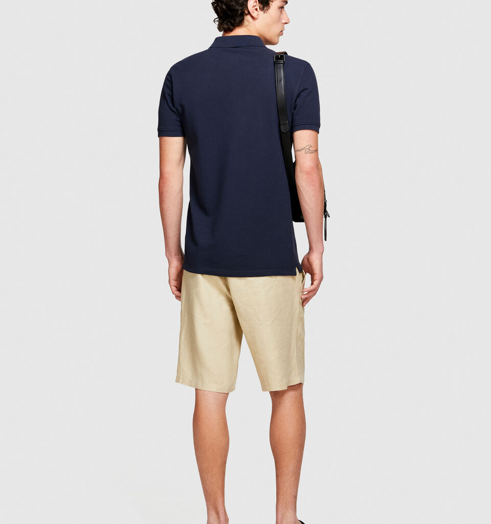 Slim fit polo - men's polos - Dark Blue | Sisley image number 3